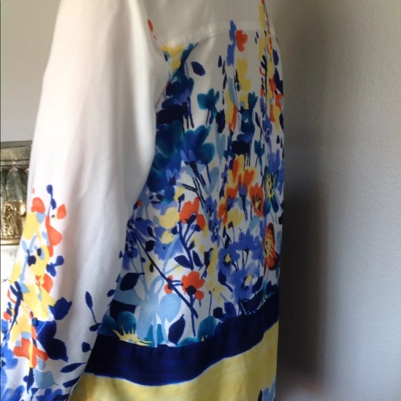 Rafaella Studio Women Shirt M Watercolor Designer - Picture 3 of 8